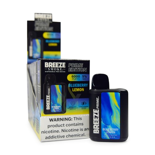 Breeze Prime 6,000 Puff Nicotine Disposable 5pk NYC GLASS 718 Breeze Prime 6,000 Puff Nicotine Disposable 5pk NYC GLASS 718
