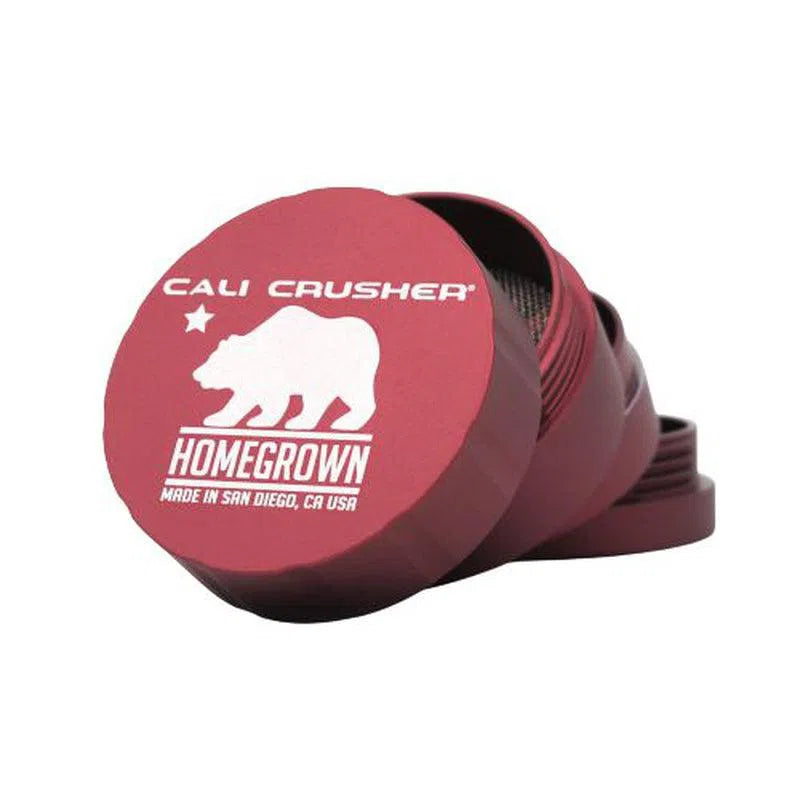 Cali Crusher® Homegrown Standard Quick Lock 2.35" 4 Piece Hard Top Grinder-Cali Crusher-Red-NYC Glass