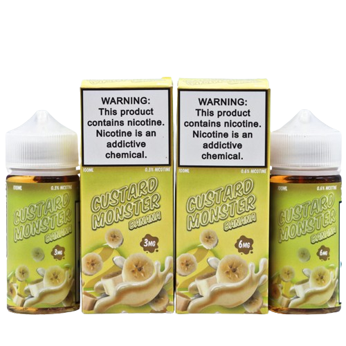 Custard Monster Freebase E-Juice 100ml-Custard Monster-Banana-3mg-NYC GLASS 718