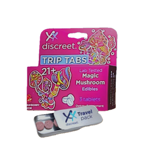 Discreet Trip Tabs Premium Mushroom Tablets-Trip Tabs-Strawberry | 3 Tablets-NYC Glass