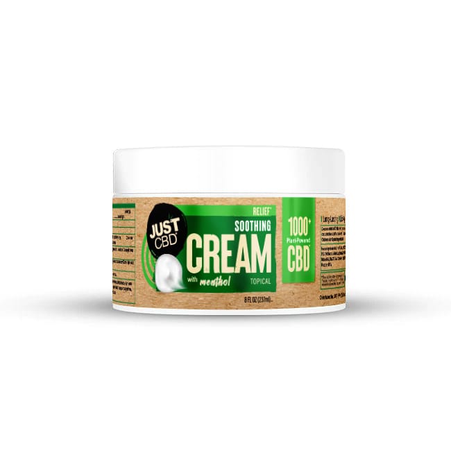 JUST CBD Pain Relief Cream Jar 1000mg-Just CBD-Menthol-NYC Glass