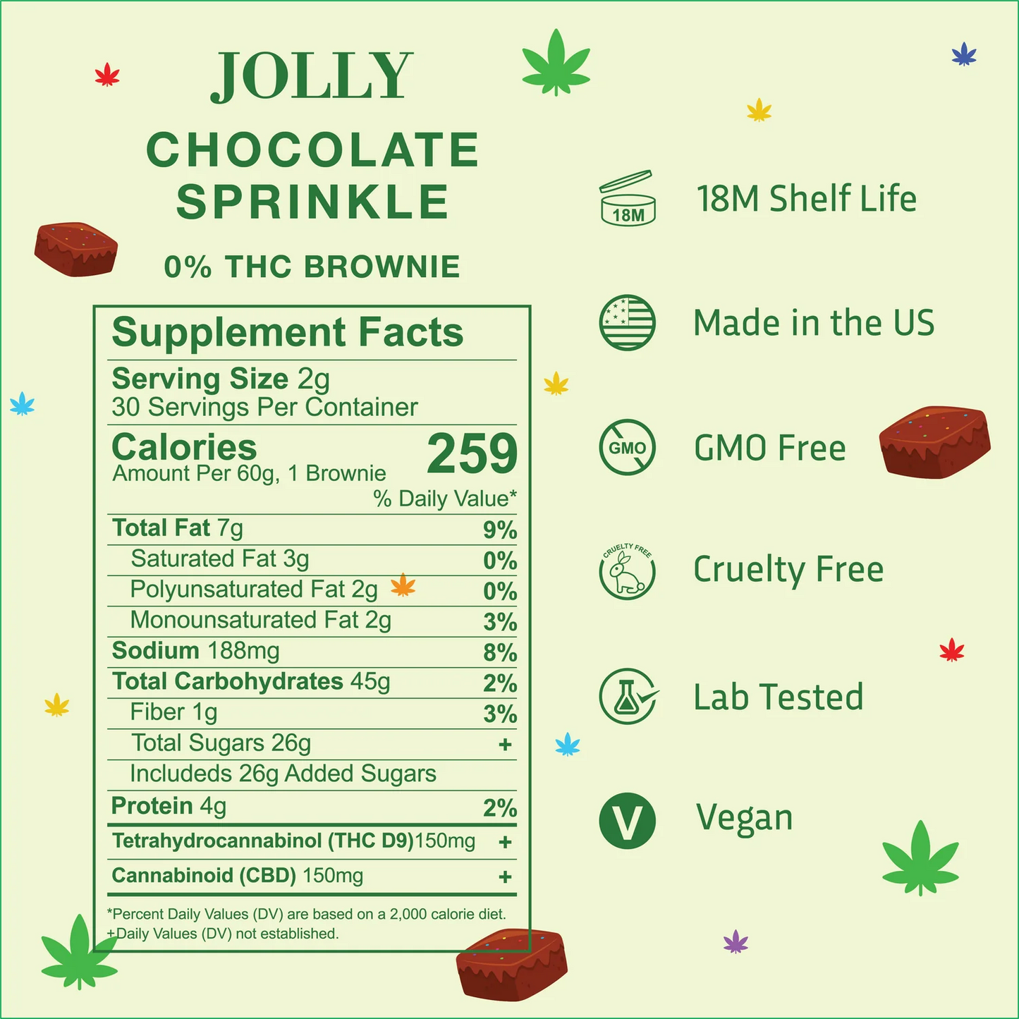 Jolly Cannabis 300mg THC Brownie-Jolly-NYC Glass