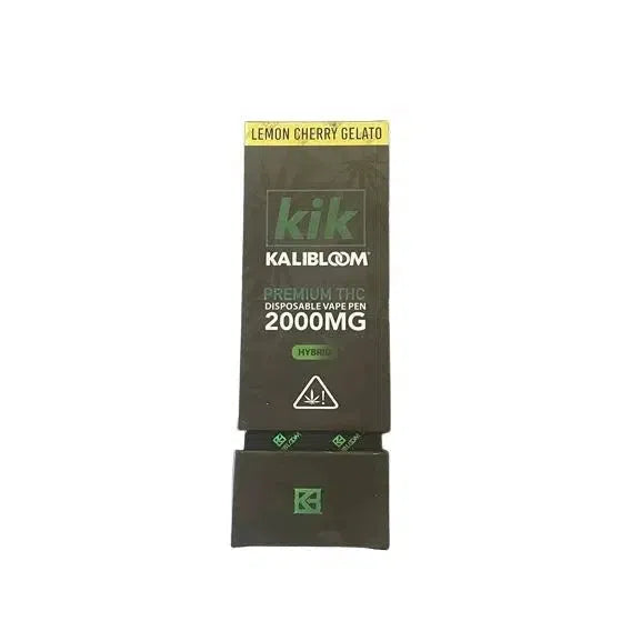 Kalibloom Kik Premium Legal THC 2000mg Disposable (Delta-8, CBN, HHC-P, THC-P, THC-V)-Kalibloom-Lemon Cherry Gelato (Hybrid)-NYC Glass