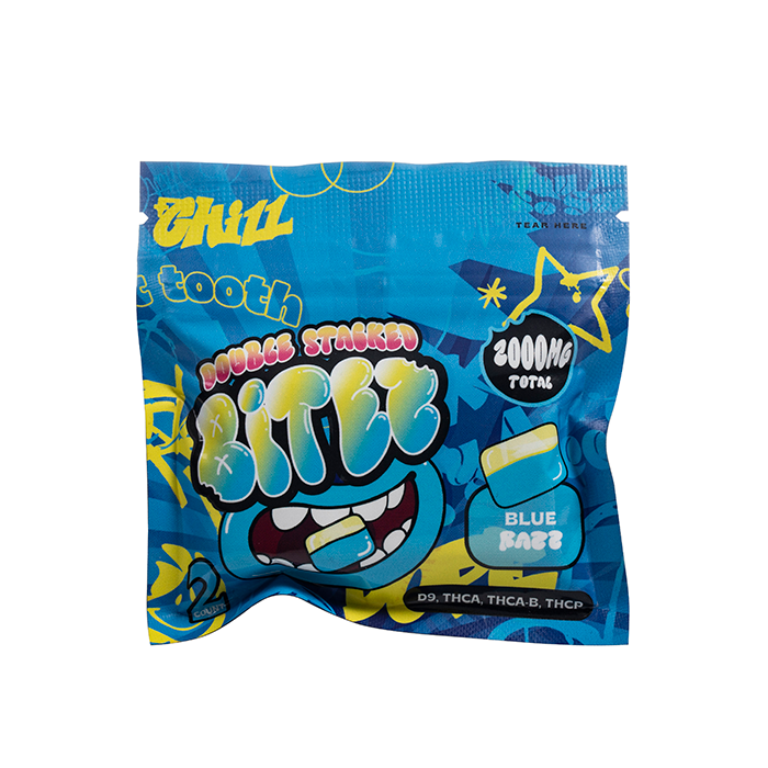 OCHO EXTRACTS X TRIP DRIP X SUGAR DOUBLE STACKED BITEZ 2000MG-Ocho-Blue Razz-NYC Glass