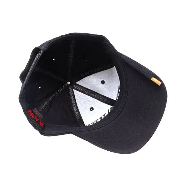 RAW Black on Black Baseball Cap - Classic Brim Adjustable-RAW-NYC Glass