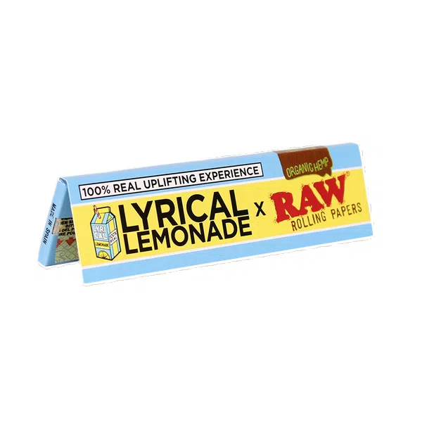 Raw x Lyrical Lemonade Organic Rolling Paper King Size Wide 50ct Box-RAW-NYC Glass