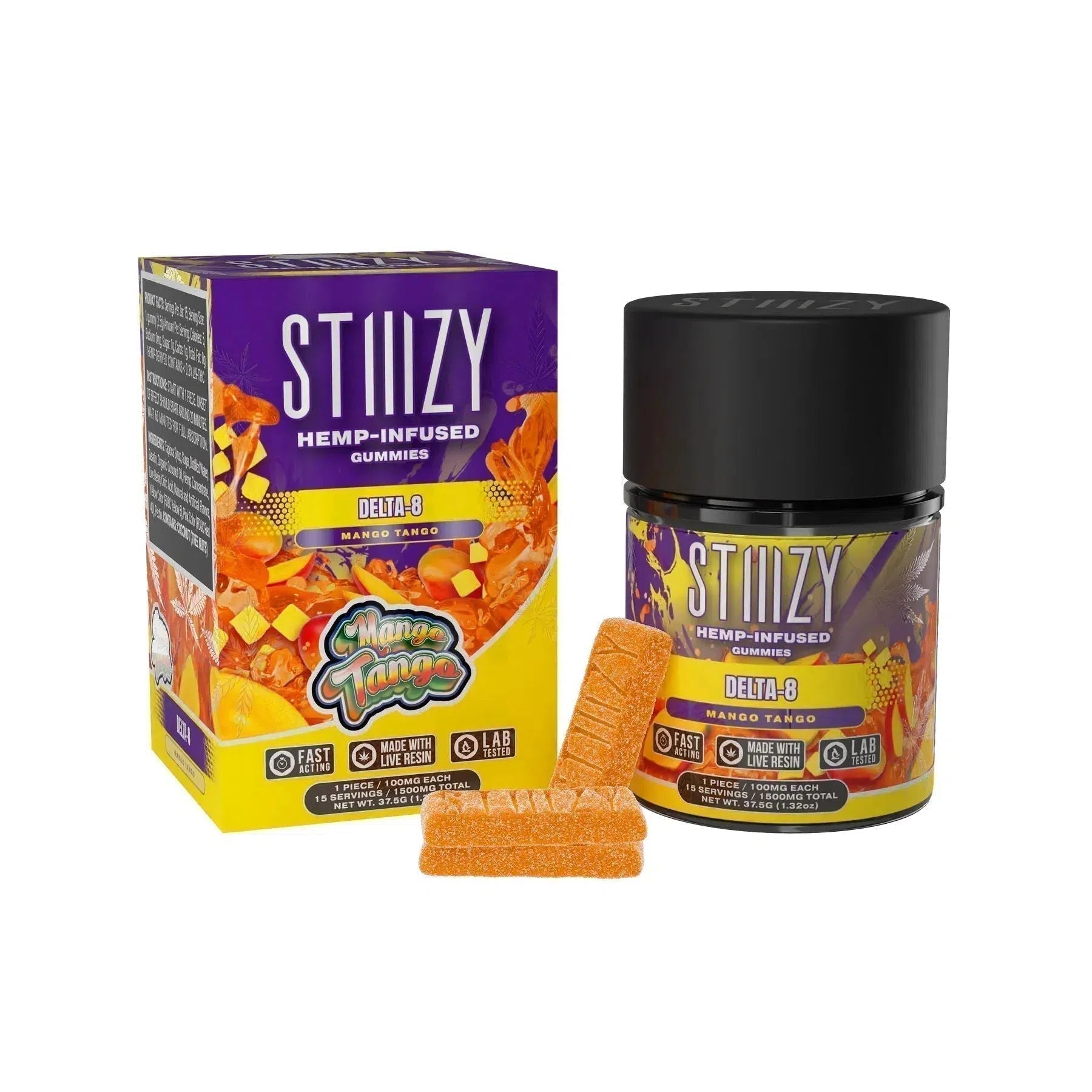 Stiiizy Delta 8 Gummies 1500mg Jar – Nyc Glass