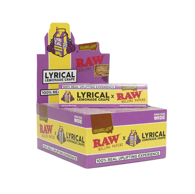 Raw x Lyrical Lemonade Grape Organic Rolling Papers King Size Wide