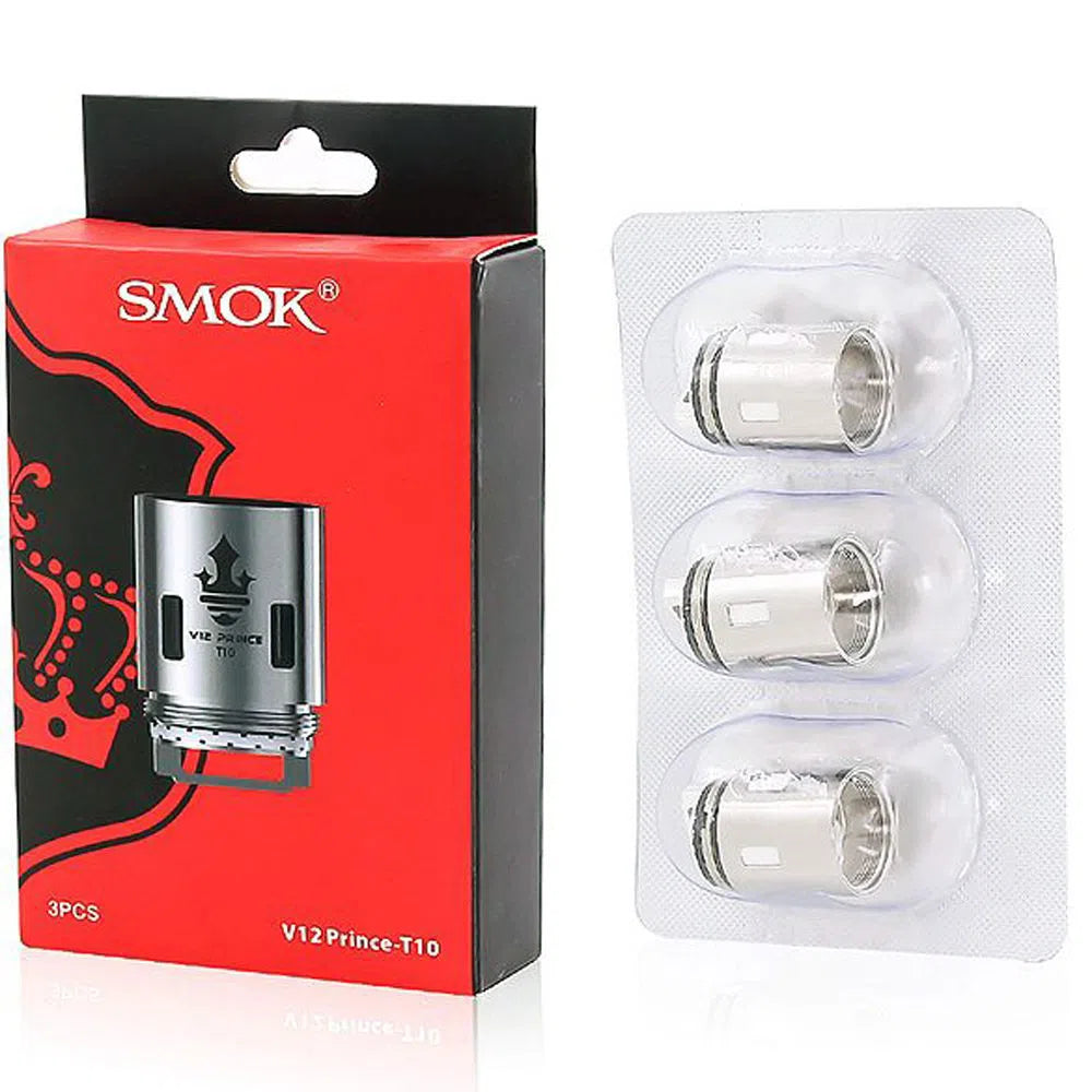 Smok TFV12 Prince Replacement Coils 3pk-SMOK-T10 0.12ohm Coil 3pk-NYC Glass