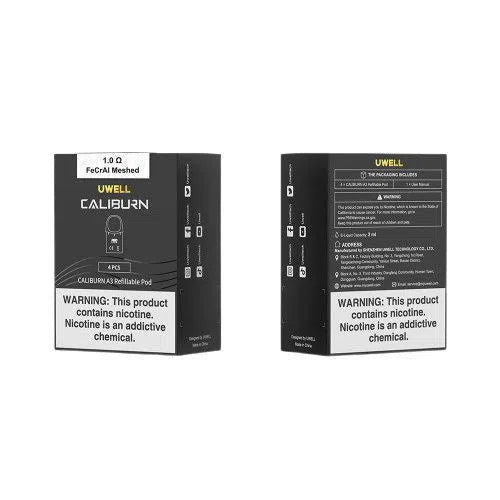 Uwell Caliburn A3 Refillable Pod 1.0 Ohm (4 Pack)-Uwell Caliburn-NYC GLASS 718