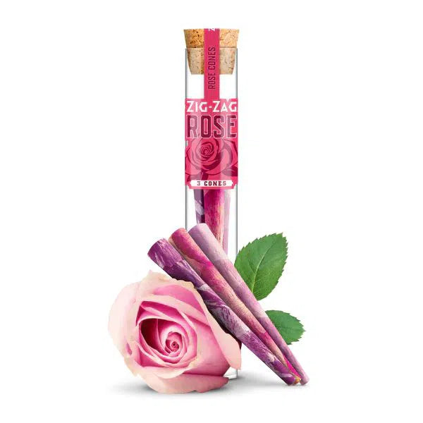 Zig Zag King Size Rose Cones - 8pk Box-Zig Zag-NYC Glass