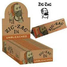 Zig Zag Unbleached 1 1/4 Rolling Papers - 24pk Box-Zig Zag-NYC Glass