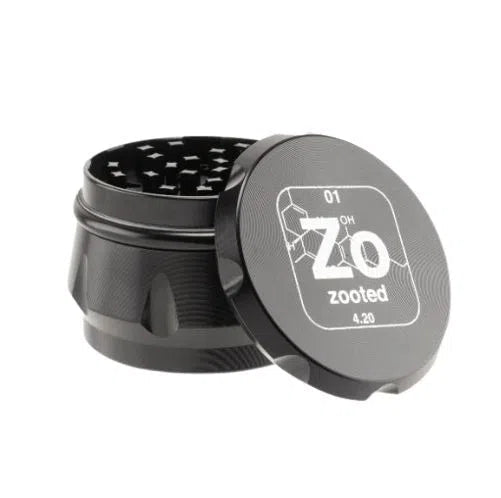 Zooted Premium 4 Piece Grinder 63mm-Zooted-Black-NYC Glass