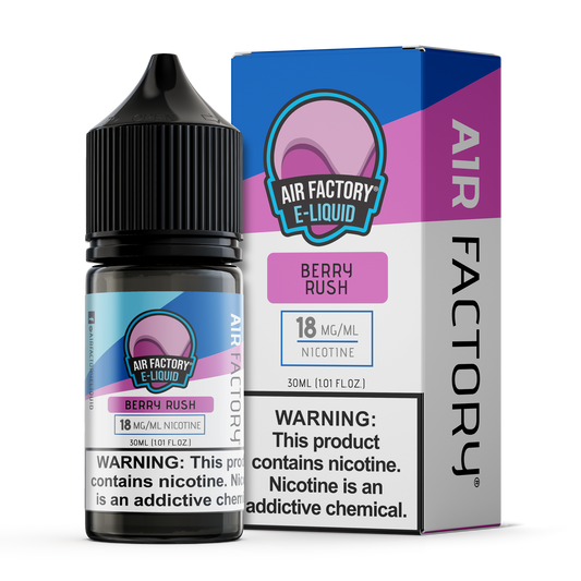 Air Factory Salt Nic E-Juice 30ml-Air Factory-Berry Rush-18mg-NYC Glass