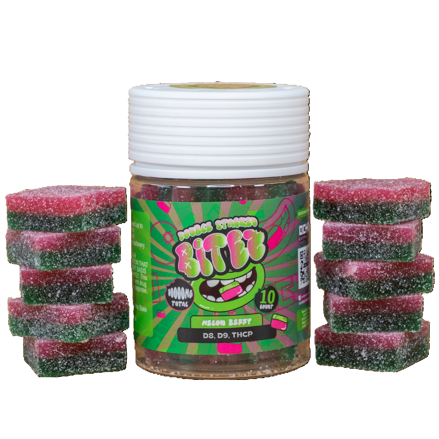 BITEZ Double Stacked Gummies 10,000mg Jarz Delta 8 + Delta 9 + THCP-BITEZ-Mixed Variety Pack-NYC Glass