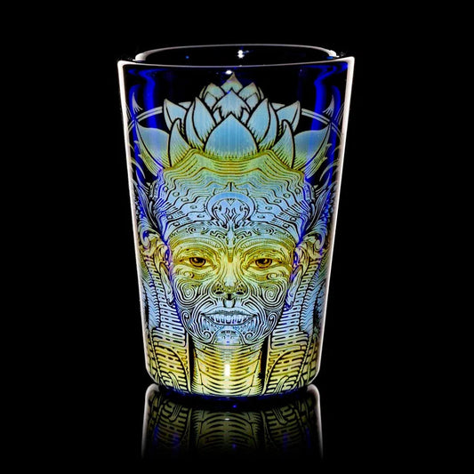 BLUE “ARTIFACT” SHOT GLASS BY MOTHERSHIP GLASS-Glass Accessories-Mothership Glass-NYC Glass