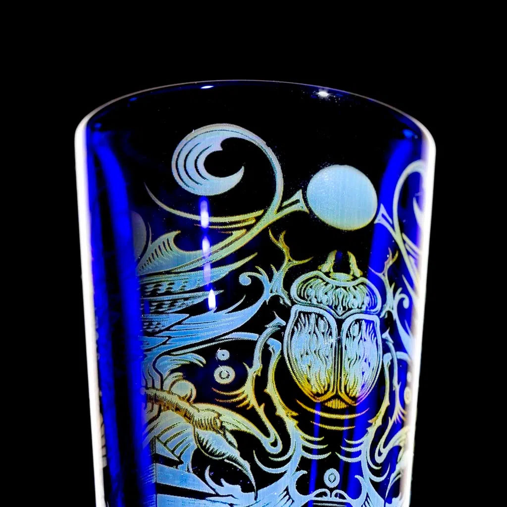 BLUE “ARTIFACT” SHOT GLASS BY MOTHERSHIP GLASS-Mothership Glass-NYC Glass