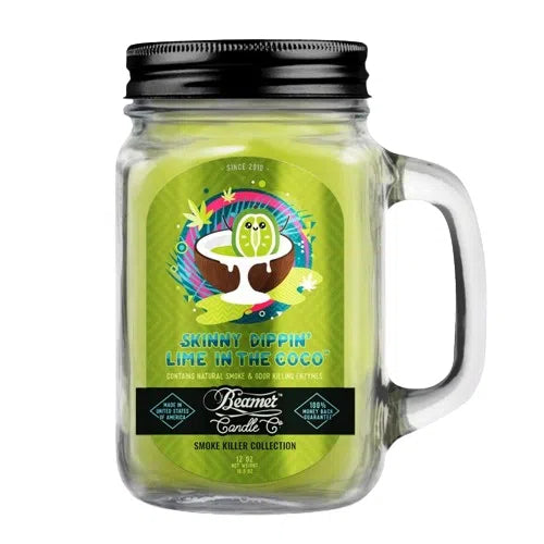 Beamer Candle Co. Smoke Killer Collection Large 12oz Candle-Beamer Candle Co.-Skinny Dippin Lime in the Coco-NYC Glass