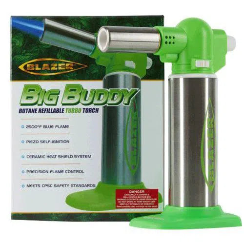 Blazer Big Buddy Turbo Torch-Lighters & Torches-Blazer-Green-NYC Glass