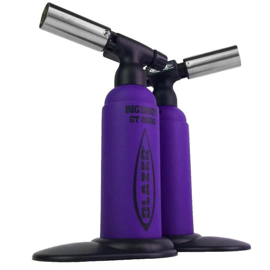 Blazer Big Shot GT8000 Butane Torch Purple Glow in Dark-Lighters & Torches-Blazer-NYC Glass