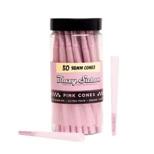 Blazy Susan Pink Pre Rolled 98mm Cones (50ct)-Blazy Susan-NYC Glass
