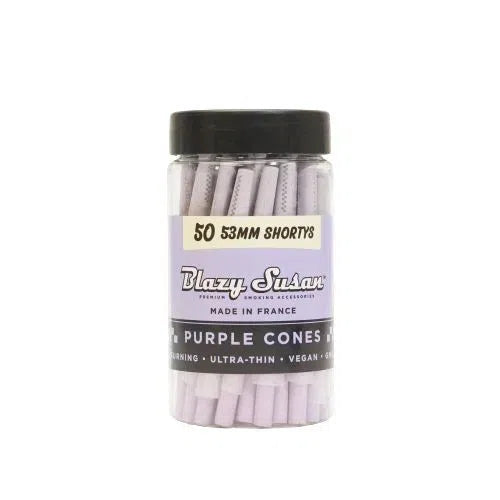 Blazy Susan Purple 53mm Shortys Cones (50ct)-Blazy Susan-NYC Glass