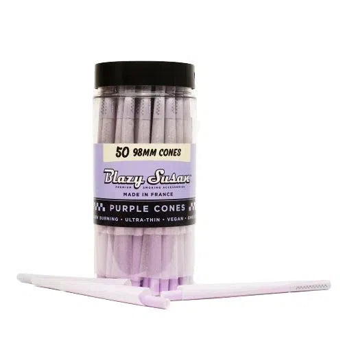 Blazy Susan Purple 98mm Cones (50ct)-Blazy Susan-NYC Glass