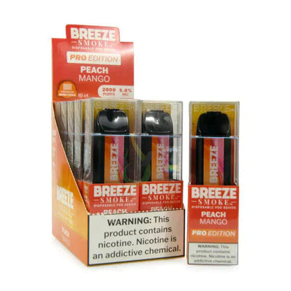 Breeze Pro 2000 Puff Nicotine Disposable - Full Box-Breeze-Peach Mango-NYC Glass