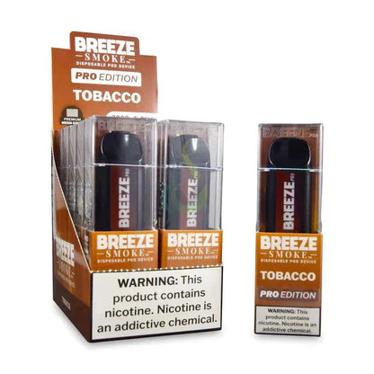 Breeze Pro 2000 Puff Nicotine Disposable - Full Box-Breeze-Tobacco-NYC Glass