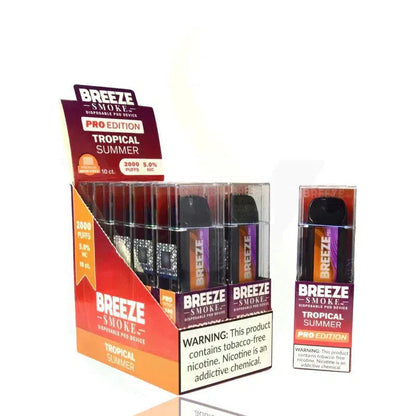 Breeze Pro 2000 Puff Nicotine Disposable - Full Box-Breeze-Tropical Summer-NYC Glass