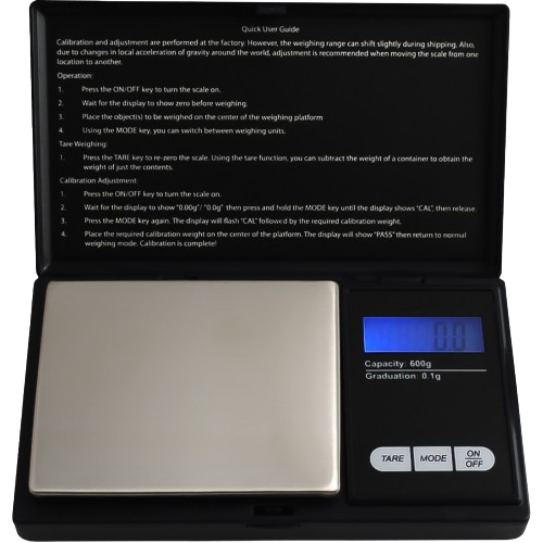 CR Digital Portable Scale JDS-1000S 0.1g x 1000g-CR Digital-NYC Glass