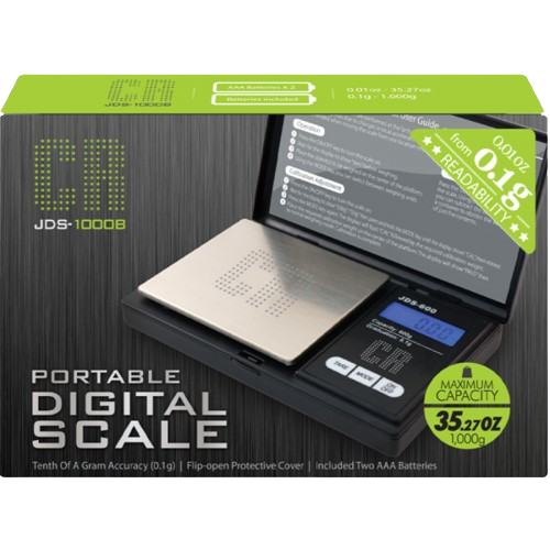 CR Digital Portable Scale JDS-1000S 0.1g x 1000g-CR Digital-NYC Glass