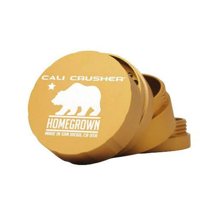 Cali Crusher® Homegrown Standard Quick Lock 2.35" 4 Piece Hard Top Grinder-Cali Crusher-Gold-NYC Glass