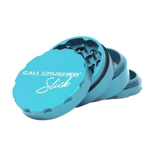 Cali Crusher® O.G. Slick 2.5" 4 Piece Non Sick Hard Top Grinder-Cali Crusher-Teal-NYC Glass