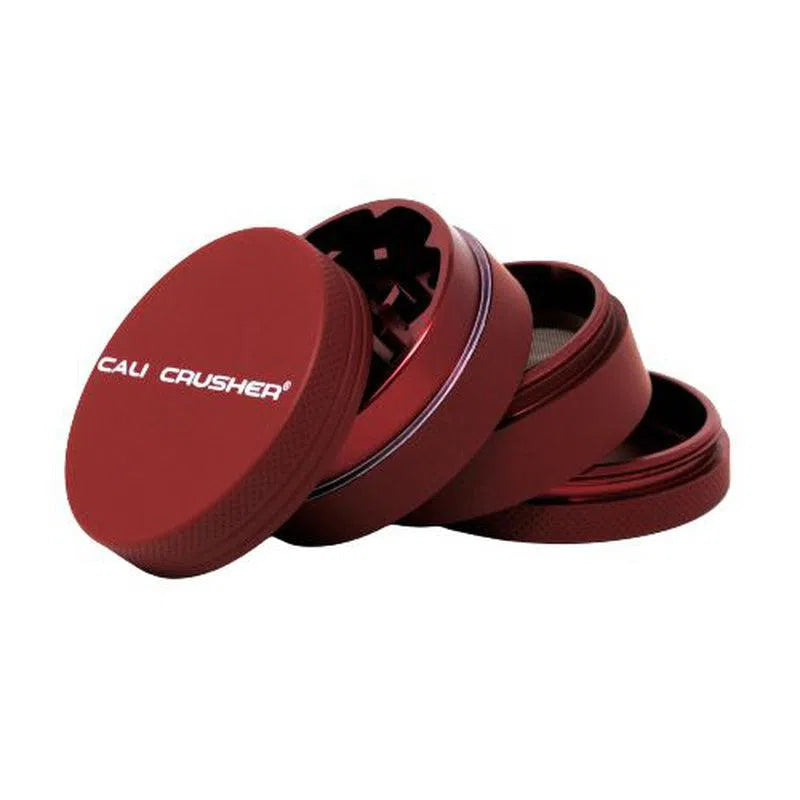 Cali Crusher® Powder Coated 2" 4 piece Matte Finish Hard Top Grinder-Cali Crusher-Red-NYC Glass