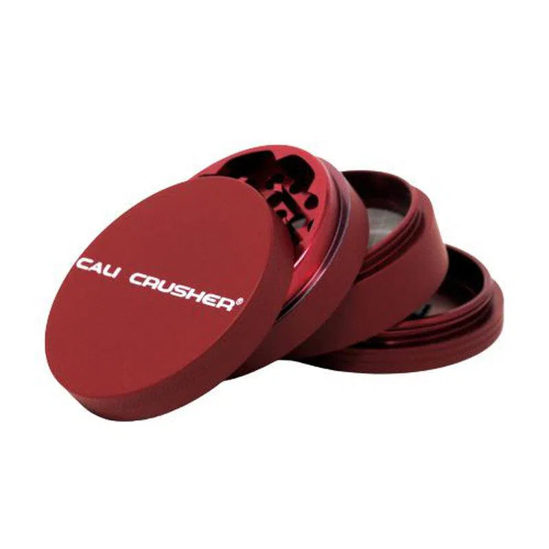 Cali Crusher® Powder Coated 2.5" 4 Piece Matte Finish Hard Top Grinder-Cali Crusher-Red-NYC Glass