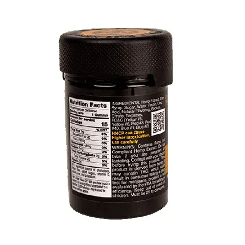 CannaAid Black Label Delta 9 + THCP High Potency Gummies 110mg 10ct Bottle-CannaAid-NYC Glass