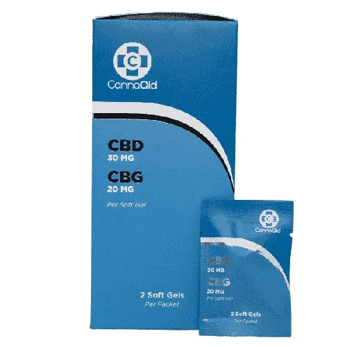 CannaAid CBD + CBG Soft Gel Capsules 100mg 2pk-CannaAid-NYC Glass