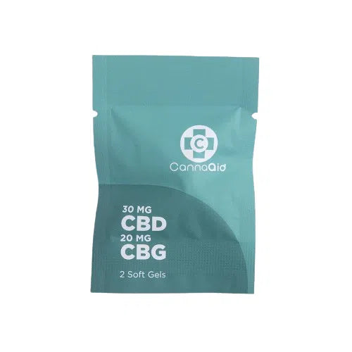 CannaAid CBD + CBG Soft Gel Capsules 100mg 2pk-CannaAid-NYC Glass