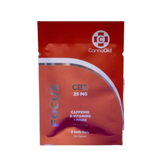 CannaAid CBD Focus Soft Gel Capsules 50mg 2pk-CannaAid-NYC Glass