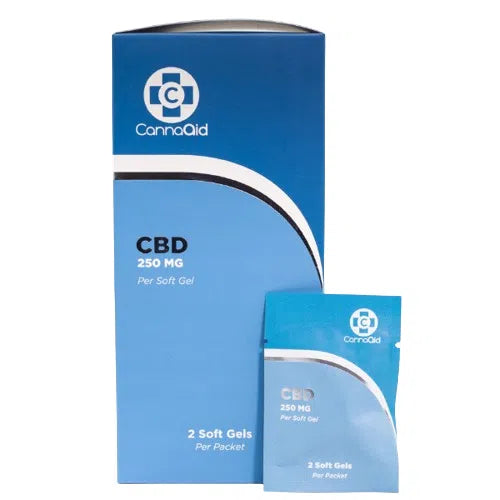 CannaAid CBD Soft Gel Capsules 500mg 2pk-CannaAid-NYC Glass