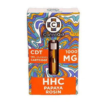 CannaAid CDT + HHC 1ml Vape Cartridge-CannaAid-Papaya Rosin-NYC Glass