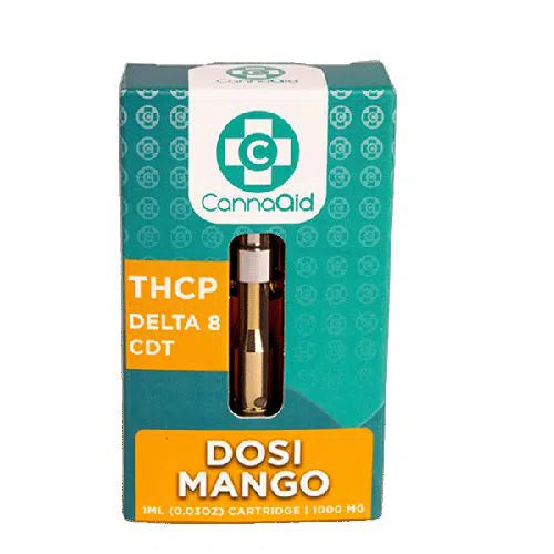 CannaAid Delta 8 + THCP 1000mg Vape Cartridge-CannaAid-Dosi Mango (Indica)-NYC Glass