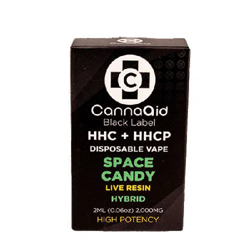 CannaAid HHC + HHCP High Potency Black Label 2ml Rechargeable Disposable-CannaAid-Space Candy (Hybrid)-NYC Glass