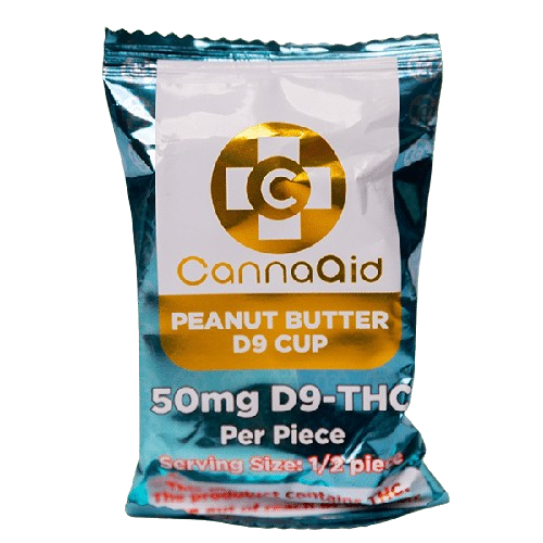 Cannaaid Delta 9 Peanut Butter Cups-CannaAid-Single Pack-NYC Glass