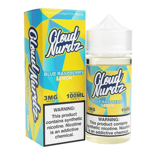 Cloud Nurdz 100ml E-Juice-Cloud Nurdz-Blue Raspberry Lemon 3mg-NYC Glass