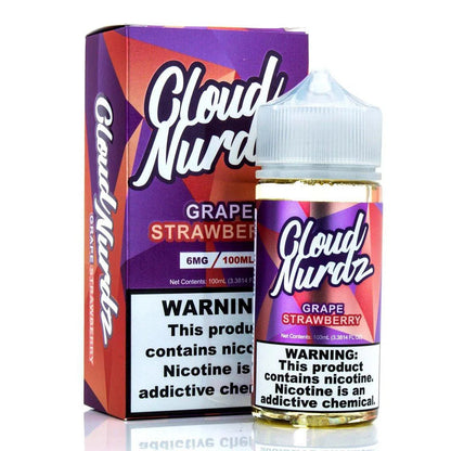 Cloud Nurdz 100ml E-Juice-Cloud Nurdz-Grape Strawberry 6mg-NYC Glass