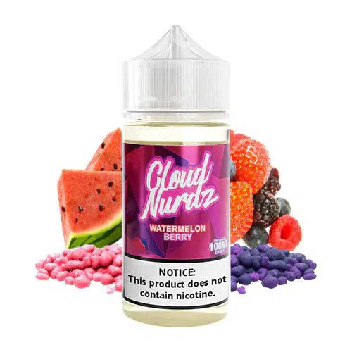 Cloud Nurdz 100ml E-Juice-Cloud Nurdz-Watermelon Berry 3mg-NYC Glass