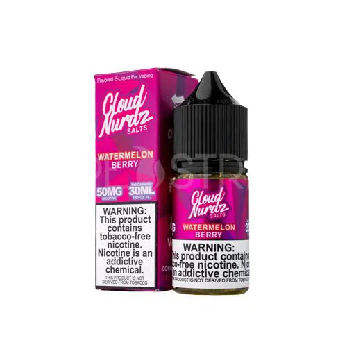 Cloud Nurdz Salts Tobacco-Free 30ml E-Juice-Cloud Nurdz-Iced Watermelon Berry 25mg-NYC Glass