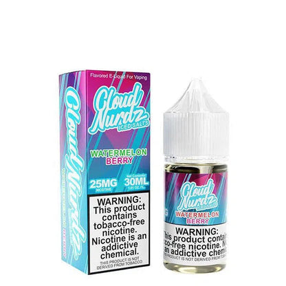 Cloud Nurdz Salts Tobacco-Free 30ml E-Juice-Cloud Nurdz-Watermelon Berry 25mg-NYC Glass